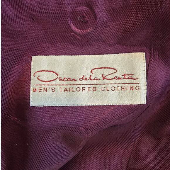 Oscar de la Renta Men’s 100% Wool Suit Gray Jacket & Pants Set Size 48L - Picture 4 of 8